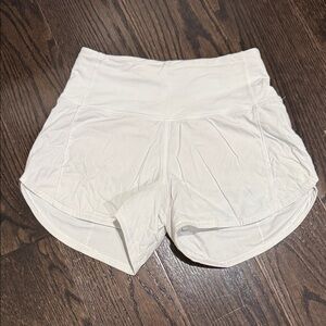 Lululemon Athletica Cream Athletic Shorts